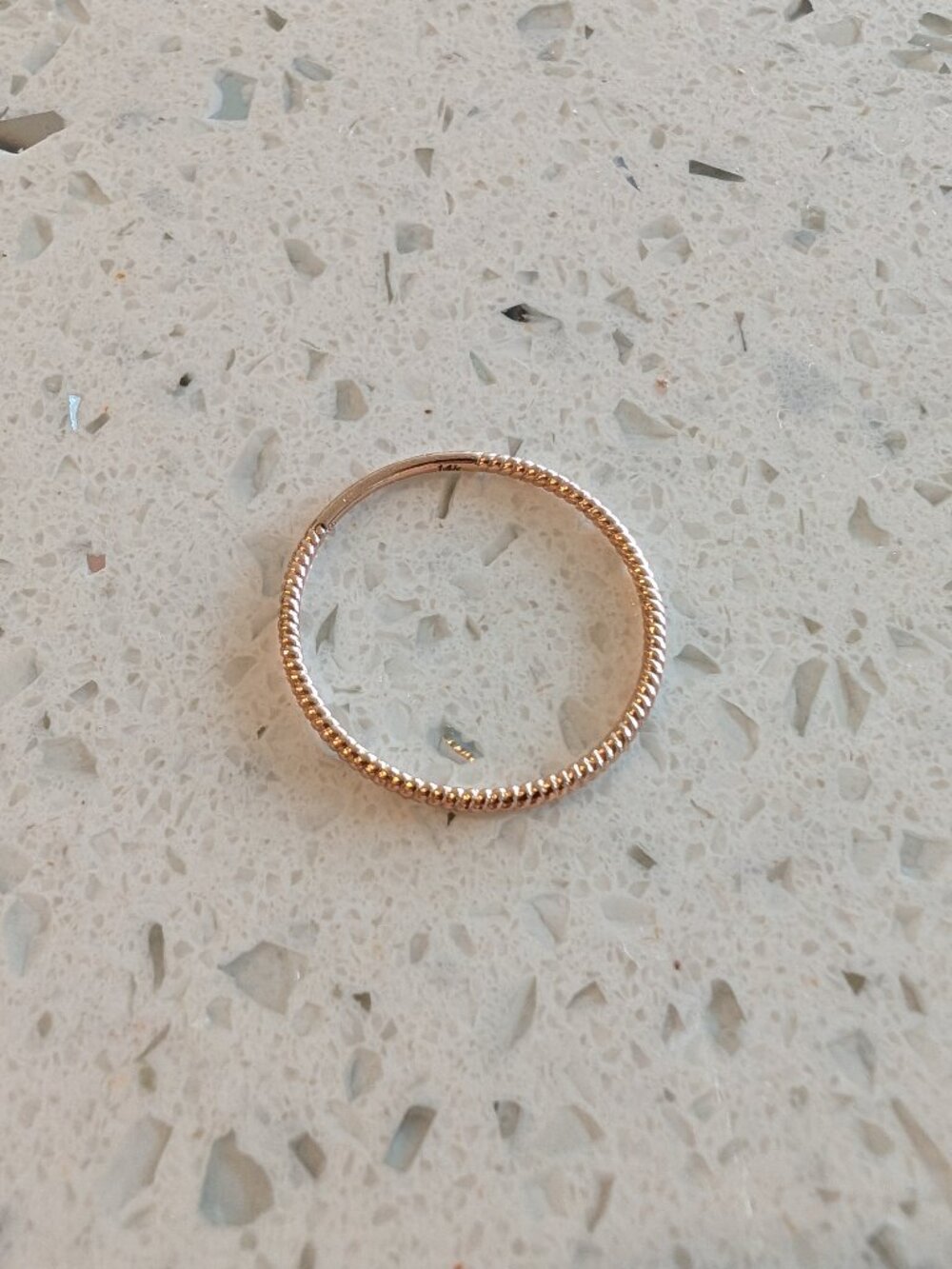 Rare Mejuri Twist Ring - Solid 14K Rose Gold Sz 7